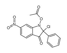 Pseudoindoxyl,2-chloro-1-hydroxy-6-nitro-2-phenyl-,acetate (2CI) Structure