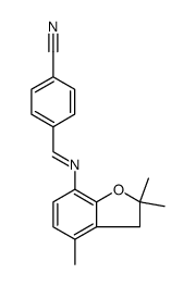 Benzonitrile, 4-[[(2,3-dihydro-2,2,4-trimethyl-7-benzofuranyl)imino]methyl] Structure