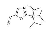 2-(三异丙基甲硅烷基)噁唑-5-羧醛结构式