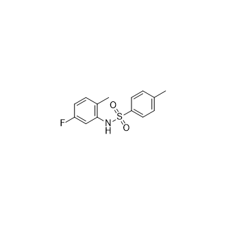 N-(5-氟-2-甲基苯基)-4-甲基苯磺酰胺结构式