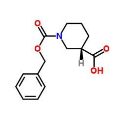(S)-1-((苄氧基)羰基)哌啶-3-羧酸结构式