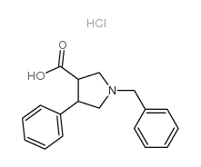 1-苄基-4-苯基吡咯烷-3-羧酸盐酸盐结构式