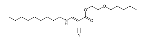 2-pentoxyethyl 2-cyano-3-(decylamino)prop-2-enoate Structure
