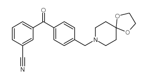 3-氰基-4'-[8-(1,4-二恶-8-氮杂螺-[4.5]癸基)甲基]苯甲酮图片
