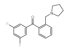 3,5-DIFLUORO-2'-PYRROLIDINOMETHYL BENZOPHENONE结构式