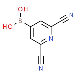 2,6-Dicyanopyridine-4-boronic acid Structure