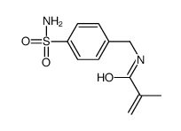 2-methyl-N-[(4-sulfamoylphenyl)methyl]prop-2-enamide结构式