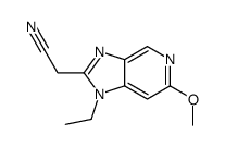 2-(1-ethyl-6-methoxyimidazo[4,5-c]pyridin-2-yl)acetonitrile结构式
