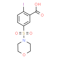 2-碘-5-(吗啉代磺酰基)苯甲酸结构式