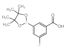 3-氟-5-(4,4,5,5-四甲基-1,3,2-二氧硼杂环戊烷-2-基)苯甲酸结构式
