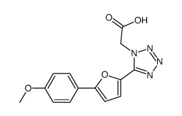2-[5-[5-(4-methoxyphenyl)furan-2-yl]tetrazol-1-yl]acetic acid Structure