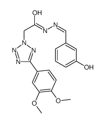 2-[5-(3,4-dimethoxyphenyl)tetrazol-2-yl]-N-[(E)-(3-hydroxyphenyl)methylideneamino]acetamide结构式