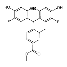 methyl 4-[bis(5-fluoro-2,4-dihydroxyphenyl)methyl]-3-methylbenzoate Structure