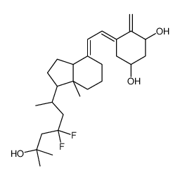 (5Z)-5-[(2Z)-2-[1-(4,4-difluoro-6-hydroxy-6-methylheptan-2-yl)-7a-methyl-2,3,3a,5,6,7-hexahydro-1H-inden-4-ylidene]ethylidene]-4-methylidenecyclohexane-1,3-diol结构式