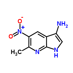 3-氨基-6-甲基-5-硝基-7-氮杂吲哚结构式