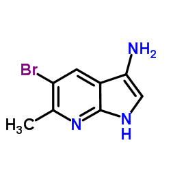 5-Bromo-6-methyl-1H-pyrrolo[2,3-b]pyridin-3-amine structure