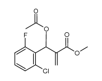 methyl 2-(acetoxy(2-chloro-6-fluorophenyl)methyl)acrylate结构式