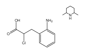 (+)-α-Chloro-2-aminobenzenepropanoic acid, 2,6-dimethylpiperidine salt Structure