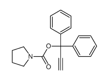 1,1-diphenylprop-2-ynyl pyrrolidine-1-carboxylate Structure
