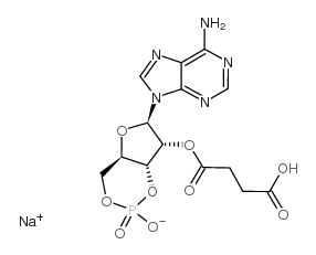 2'-o-monosuccinyladenosine-3',5'-cyclic monophosphate sodium salt Structure