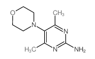 4,6-二甲基-5-吗啉-4-基嘧啶-2-胺结构式