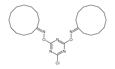 2-chloro-4,6-bis(cyclododecylidene-aminooxy)-1,3,5-triazine结构式