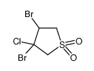 3,4-dibromo-3-chlorothiolane 1,1-dioxide Structure