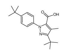 5-tert-butyl-2-(4-tert-butylphenyl)-4-methylpyrazole-3-carboxylic acid结构式