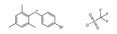 (4-Bromophenyl)(mesityl)iodoniumtrifluoromethanesulfonate Structure
