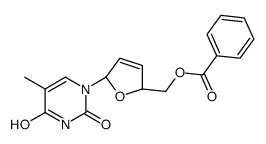 5'-苯甲酰基-2',3'-二脱氢-3'-脱氧胸腺嘧啶结构式