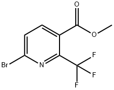6-BROMO-2-TRIFLUOROMETHYL-NICOTINIC ACID METHYL ESTER结构式