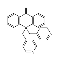10,10-双(4-萘甲基)-9(10H)-蒽酮结构式