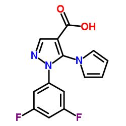 1-(3,5-Difluorophenyl)-5-(1H-pyrrol-1-yl)-1H-pyrazole-4-carboxylic acid Structure