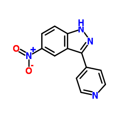 5-硝基-3-(吡啶-4-基)-1H-吲唑结构式