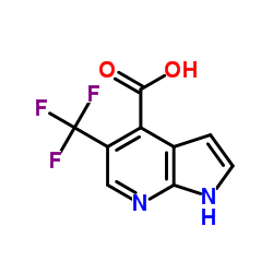 5-(三氟甲基)-1H-吡咯并[2,3-b] 吡啶-4-羧酸结构式