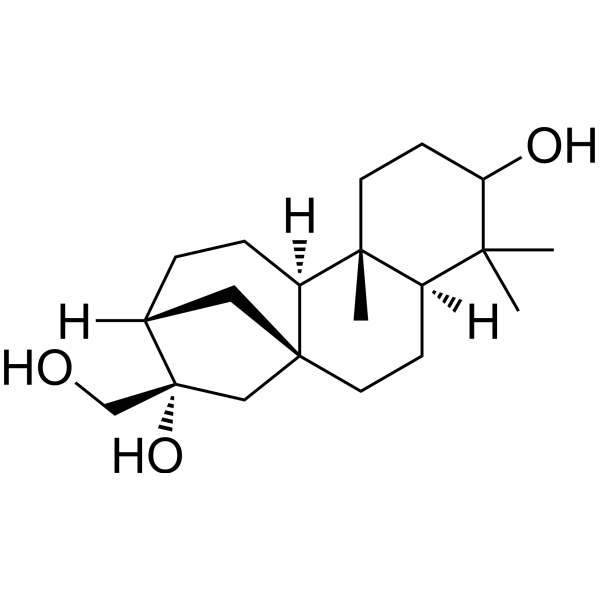 对映-(16alpha)-贝壳杉烯-3,16,17-三醇结构式