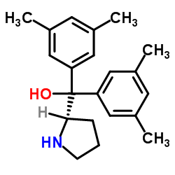 (S)-α,α-Bis(3,5-dimethylphenyl)-2-pyrrolidinemethanol structure