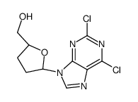 [(2S,5R)-5-(2,6-dichloropurin-9-yl)oxolan-2-yl]methanol结构式