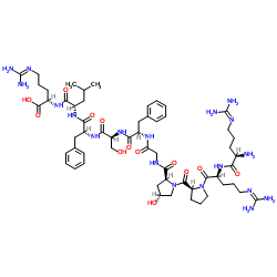 (D-ARG0,HYP3,D-PHE7,LEU8)-BRADYKININ结构式