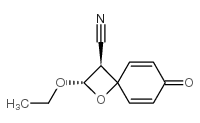 1-Oxaspiro[3.5]nona-5,8-diene-3-carbonitrile,2-ethoxy-7-oxo-,trans-(9CI) Structure