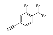 3-bromo-4-(dibromomethyl)benzonitrile结构式