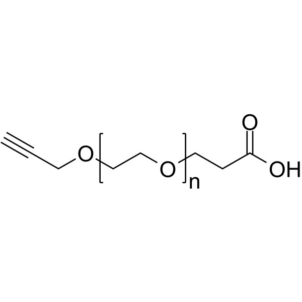 丙炔基-十二聚乙二醇-羧酸结构式