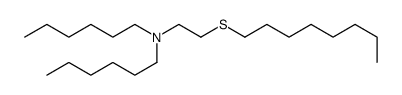 N-hexyl-N-(2-octylsulfanylethyl)hexan-1-amine结构式