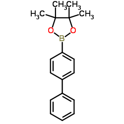 2-(4-联苯基)-4,4,5,5-四甲基-1,3,2-二氧环戊硼烷结构式