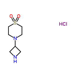 4-(Azetidin-3-yl)thiomorpholine 1,1-dioxide hydrochloride structure