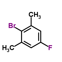 2-溴-5-氟-1,3-二甲基苯结构式