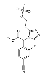 methyl 2-(4-cyano-2-fluorophenyl)-2-(5-(2-((methylsulfonyl)oxy)ethyl)-1H-imidazol-1-yl)acetate结构式