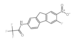 Acetamide,2,2,2-trifluoro-N-(6-fluoro-7-nitro-9H-fluoren-2-yl)- Structure