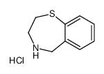 2,3,4,5-TETRAHYDROBENZO[F][1,4]THIAZEPINE HYDROCHLORIDE结构式