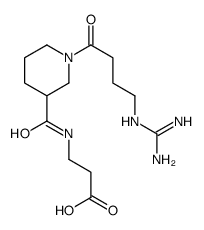 3-[[1-[4-(diaminomethylideneamino)butanoyl]piperidine-3-carbonyl]amino]propanoic acid结构式